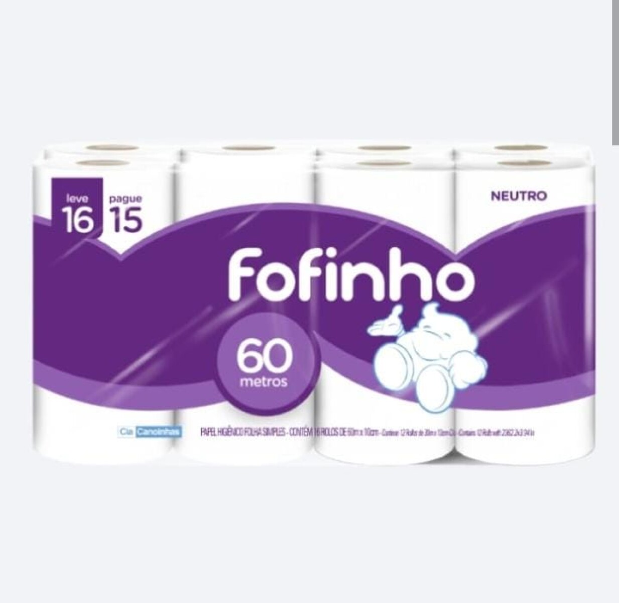 Papel Higienico Fofinho 16x60 mts 