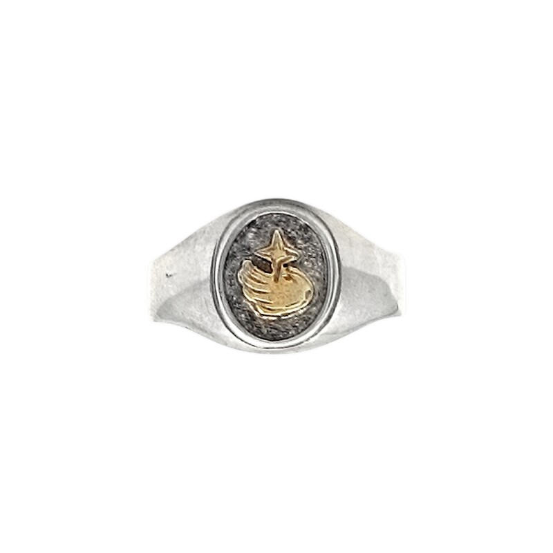 Anillo Profesión -Plata y Oro-Sin Piedra-AP5021 sinpiedra