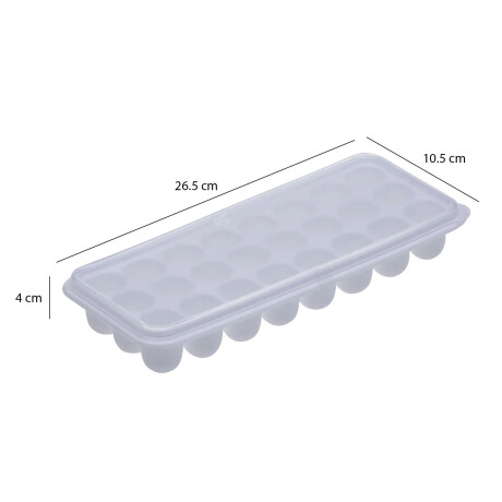 Cubetera Plástica con Tapa 24 Cubos Hielo Big Ball Paramount Blanco