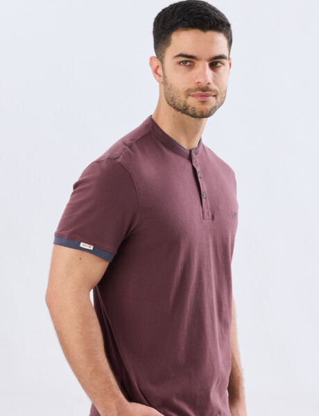 REMERA POLO CUELLO MAO Bordo