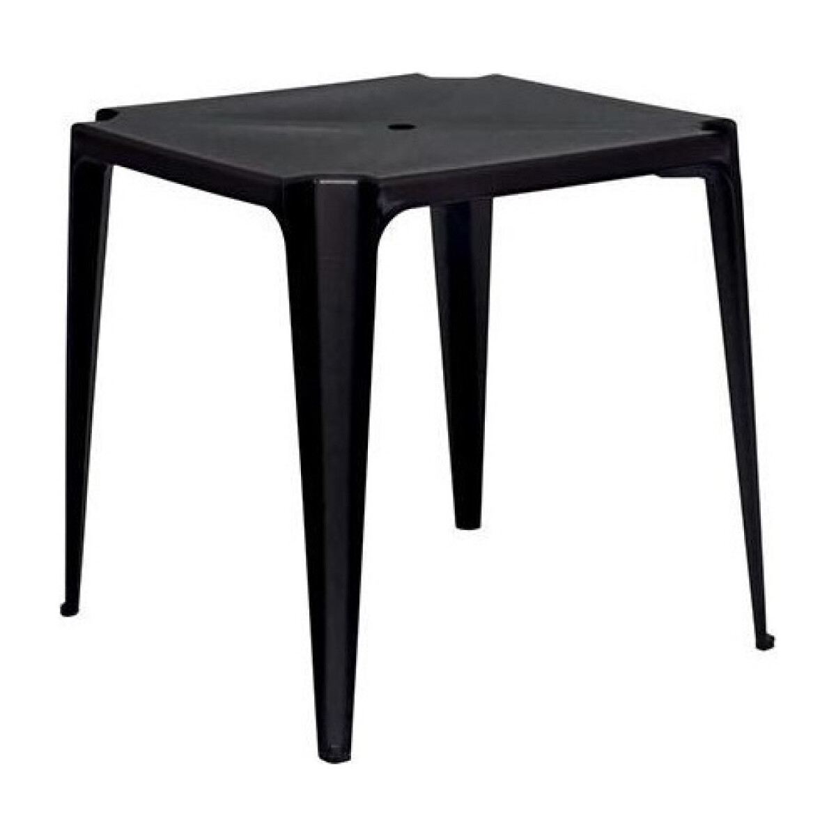 Mesa Cuadrada Mor Bela Vista 70x70x70 Cm Patas Fijas Negra 