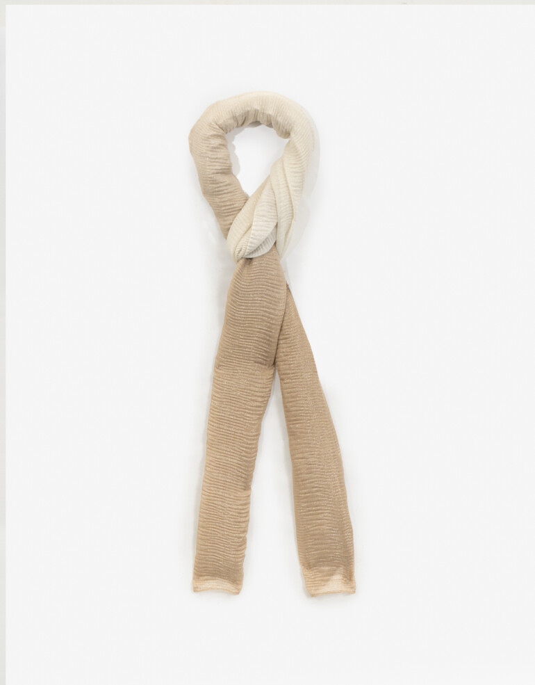 Pashminas Con lurex Pashmina Plisada Con Efecto Degrade Dorado Y Lurex - Combinacion Bicolor
