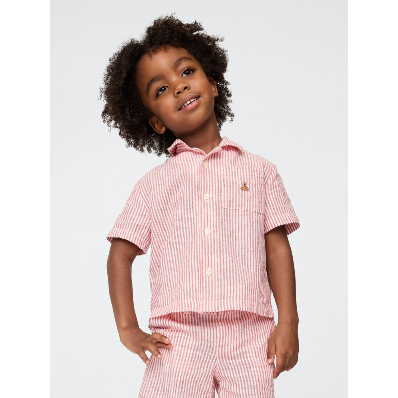 SS LINEN SU25 RED STRIPES