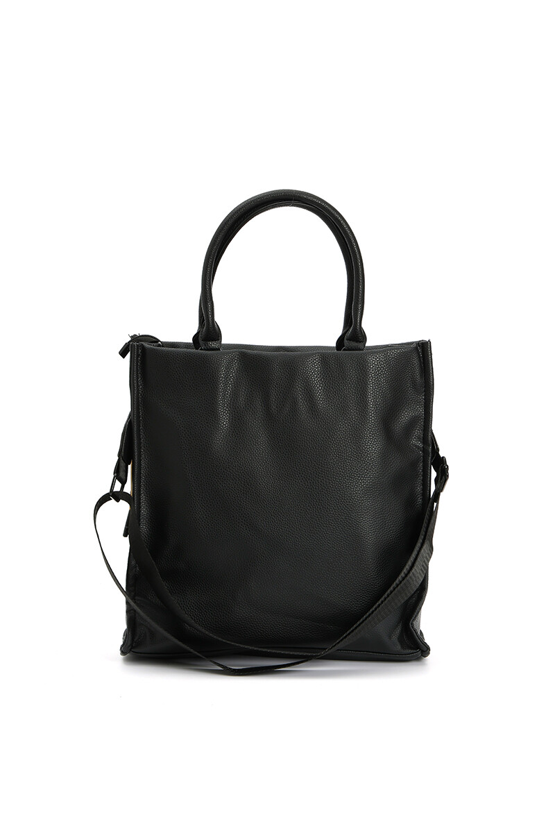 Cartera con bolsillo frontal Negro