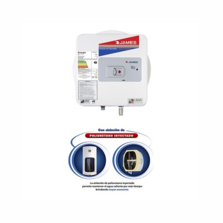 Calefón Termotanque James De Acero 20 Lt. de Salida Inferior Calefón Termotanque James De Acero 20 Lt. de Salida Inferior