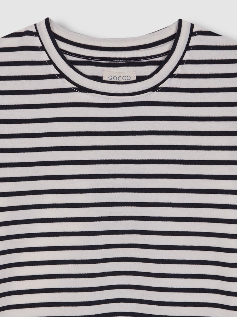 Camiseta De Rayas Azul