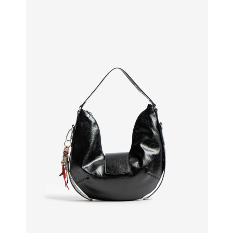 Cartera Saca Con Charm Negro