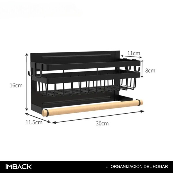 Estante Organizador con Iman Magnetico Porta Rollo Papel Cocina Heladera EST004 Estante Organizador con Iman Magnetico Porta Rollo Papel Cocina Heladera EST004