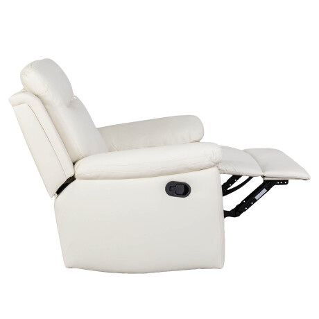 RECLINER 1 CUERPO SIMIL-CUERO NATURAL-BEIGE LEXUS CREMA