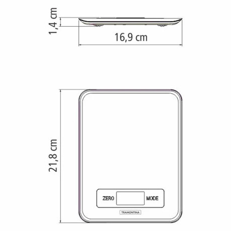 Balanza Digital para Cocina Tramontina Adatto en Acero Inoxidable 5 Kilos Balanza Digital para Cocina Tramontina Adatto en Acero Inoxidable 5 Kilos