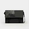 Bandolera Daily en efecto cuero rubber Negro