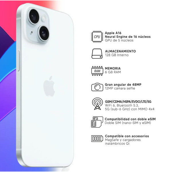 Iphone 15+ 6/128 Gb Ob AZUL
