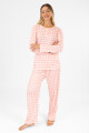 Pijama pink tile allover Rosado