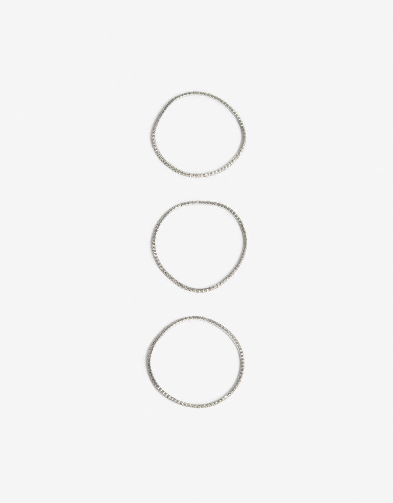 Pulseras Elásticas Sets Strass Set De Pulseras Elásticas Strass - Cristal