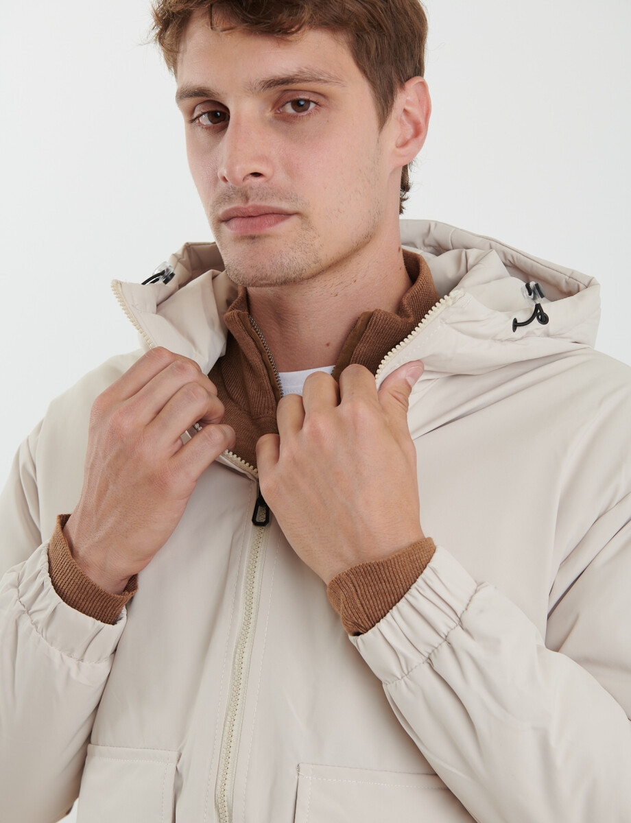 300221 CAMPERA HARRINGTON LABEL Blanco