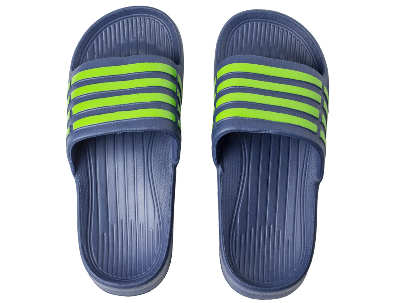 Sandalia Franjas Azul Con Verde 