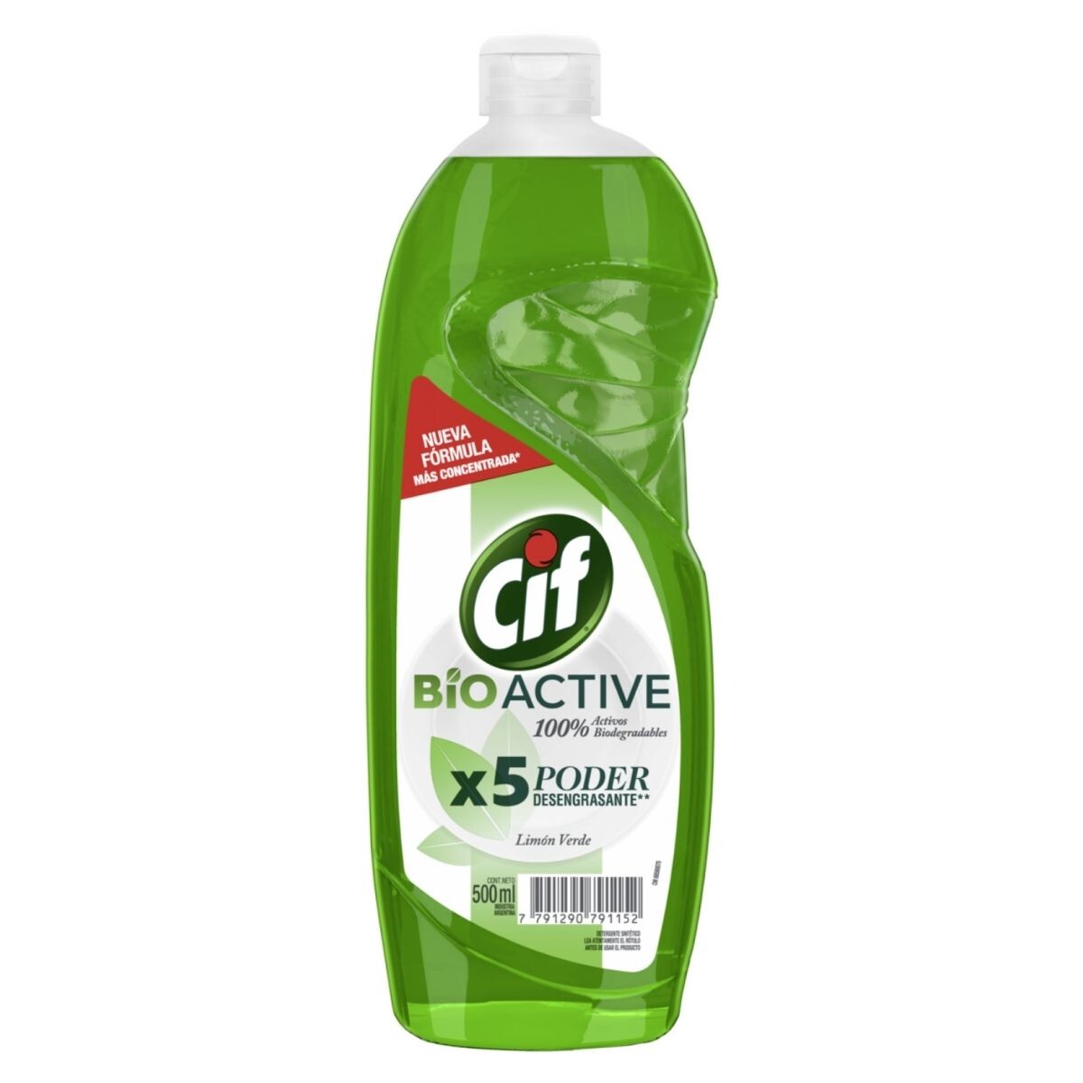 Detergente Líquido CIF Bio Active Limón Verde - 500 ML 