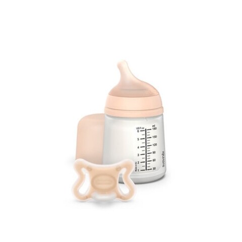 Set para recién nacido mamadera 180 ml + Chupete 0-2 meses Suavinex Set Para Recién Nacido Mamadera 180 Ml + Chupete 0-2 Meses Suavinex