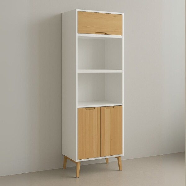 PANELERO LINEA WOOD BLANCO
