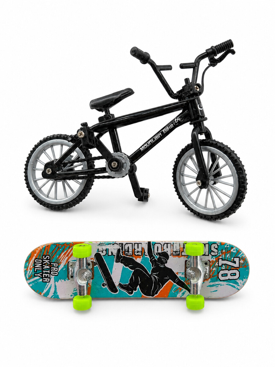 BICILETA Y SKATE MINI - GRIS 
