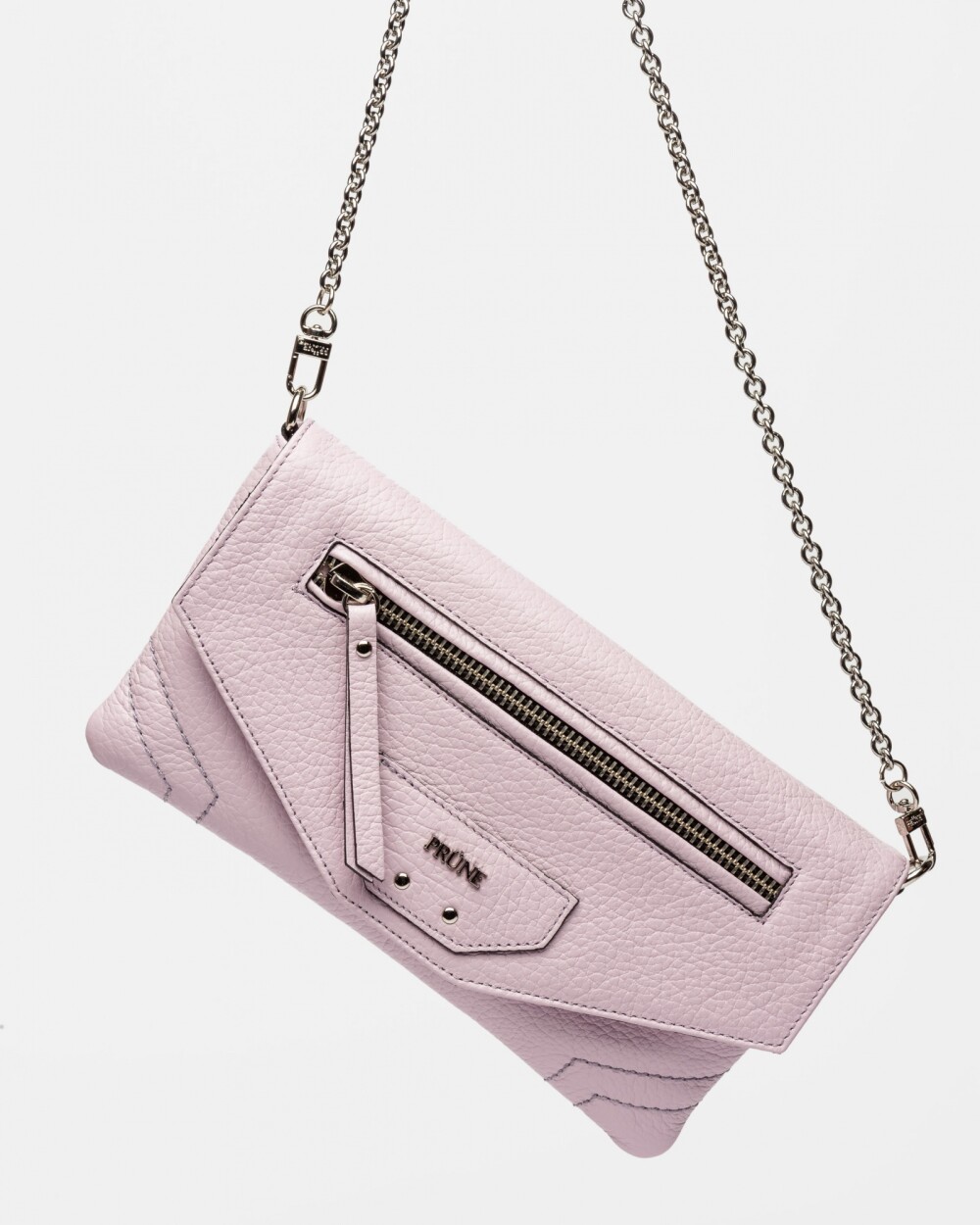 Bandolera Harper En Cuero Graneado Rosa