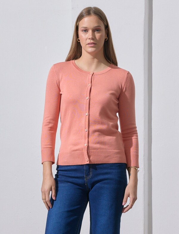 Cardigan Basico CORAL