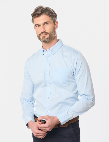 CAMISA LISA SPORT Celeste Claro