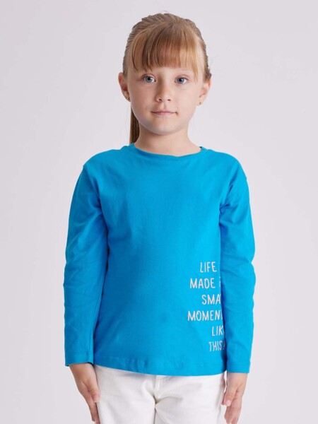 Remera manga larga Azul Vibrante