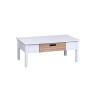 Mesa de centro Lumax de 1 cajón madera y blanco Mesa de centro Lumax de 1 cajón madera y blanco
