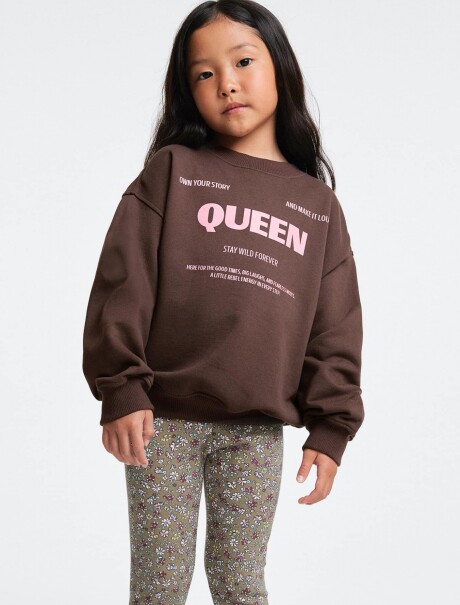 BUZO INFANTIL CON ESTAMPA MARRÓN