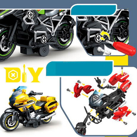 Set X3 Motos Juguetes Desarmables + Herramientas Jug023018-m