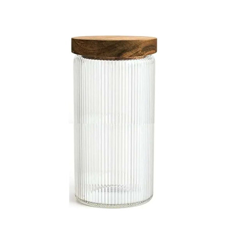 Frasco de vidrio con tapa de madera - Extra Grande 9x30cm Sc
