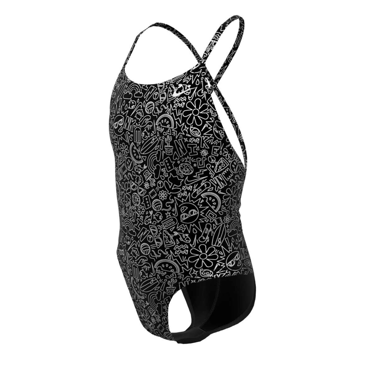 Traje De Baño Lace Up Back One Piece de Niña - negro 