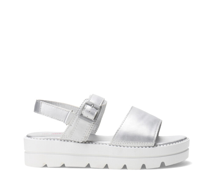 Sandalias de Niña MINI Miss Carol RETINO de pu Plateado - Blanco