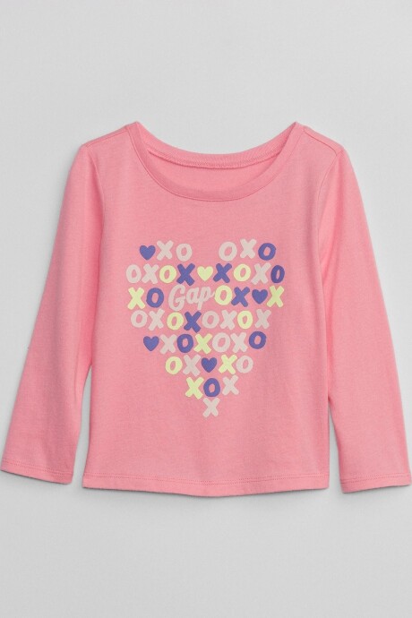 Remera Gràfico Toddler Niña Coral Frost