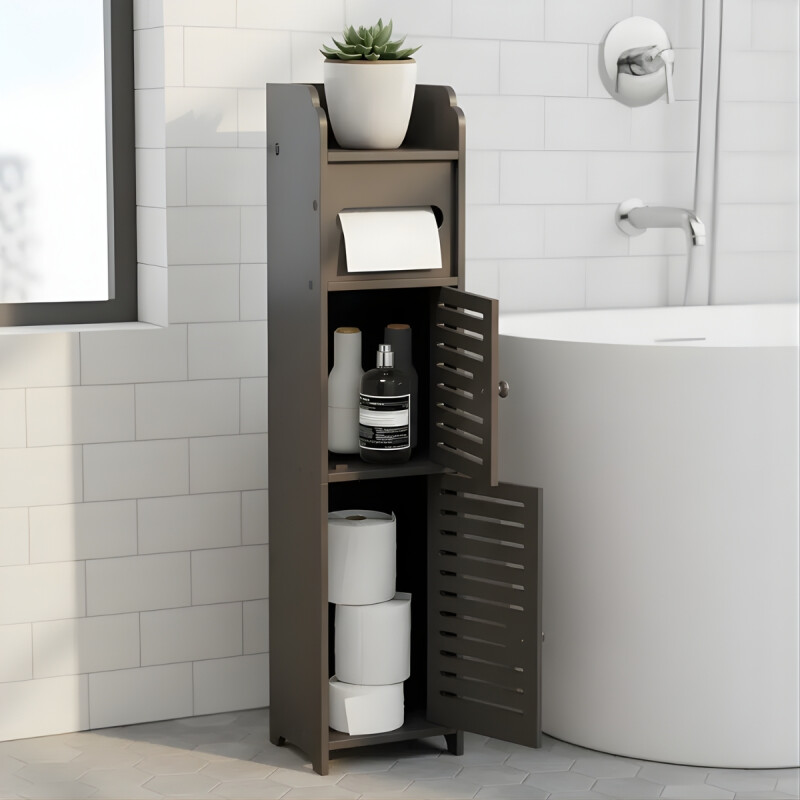 Mueble de baño reducido con puerta NEGRO