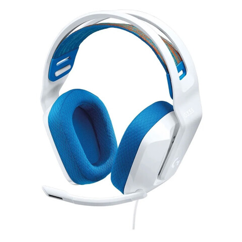 Vincha Gamer Logitech G335 3.5mm Micrófono Cable BLANCO