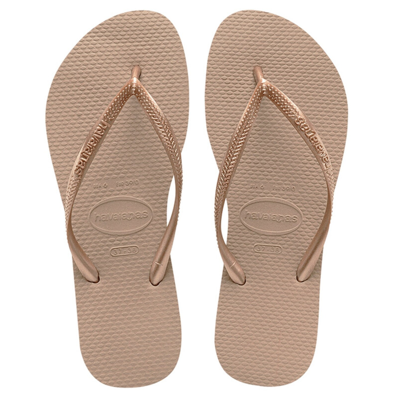 Sandalias de Mujer Havaianas Havaiana SLIM Beige Arena - Dorado