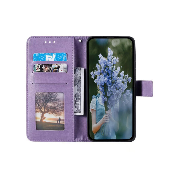 Flip cover Samsung Galaxy A14 4G/5G diseño mandala violeta Flip Cover Samsung Galaxy A14 4g/5g Diseño Mandala Violeta
