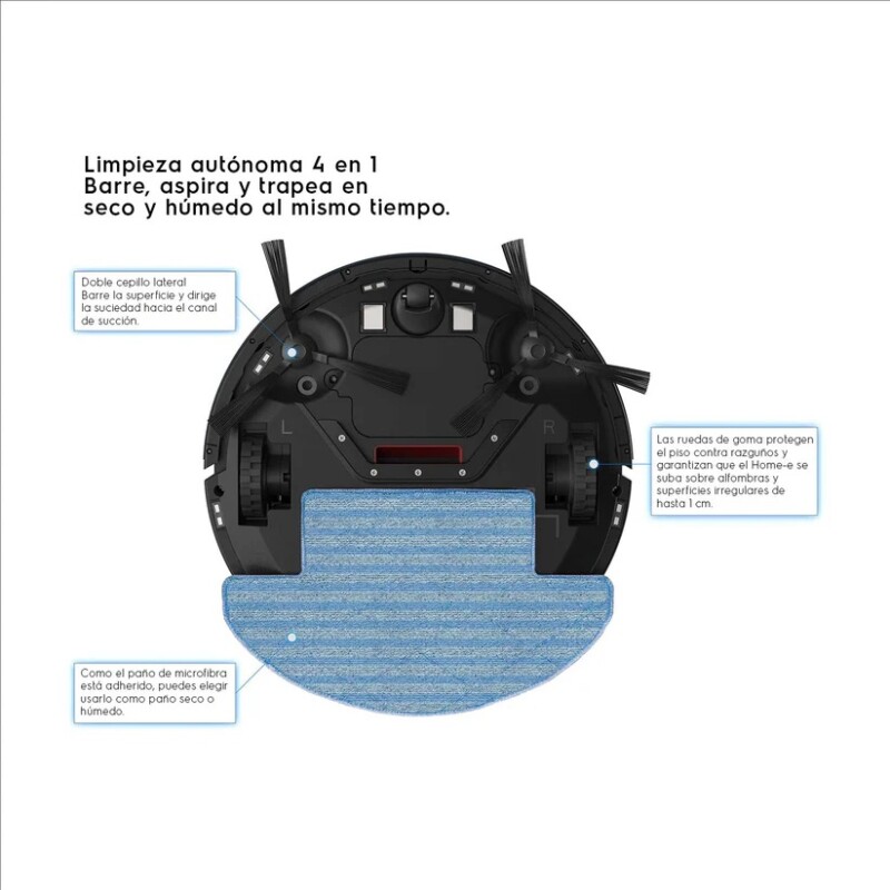 ASPIRADORA ROBOT ELECTROLUX, LIMPIEZA 4 EN 1, SENSOR ANTICAIDA 001