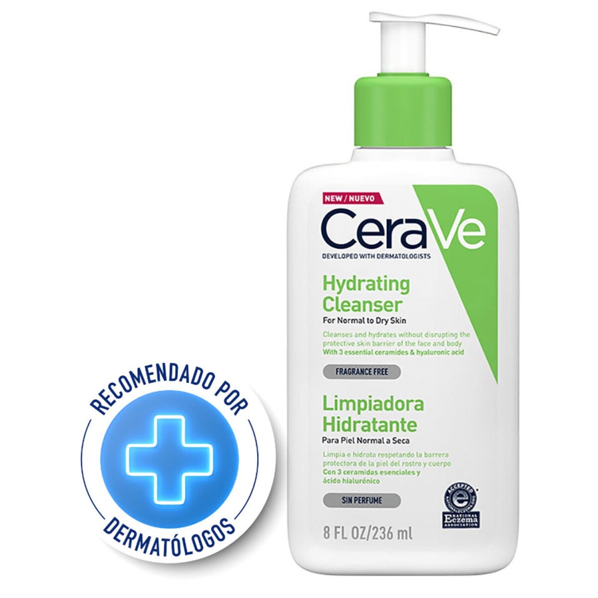 Limpiadora hidratante rostro y cuerpo CeraVe 236ml 