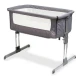 Cuna Mecedora Para Bebe Colecho Moises Con Ruedas Ajustable Gris
