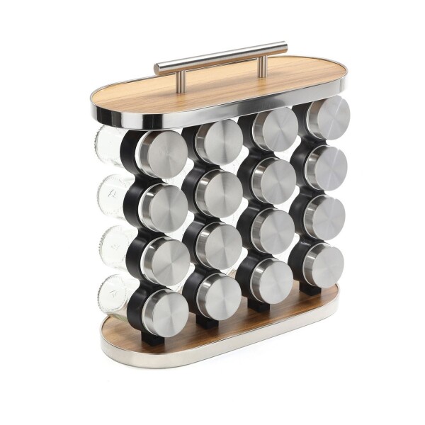 Especiero Para Condimentos Cocina 16 Frascos Organizador Acero Inoxidable Imback Especiero Para Condimentos Cocina 16 Frascos Organizador Acero Inoxidable Imback