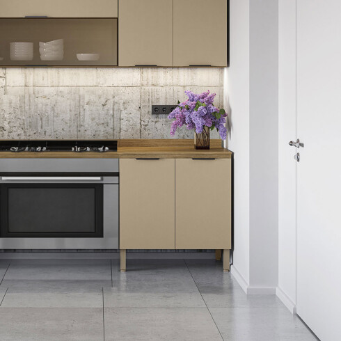 Modulo Bajo Mesada Para Cocina Dos Puertas De 80 cms. GAMAS DE BEIGE