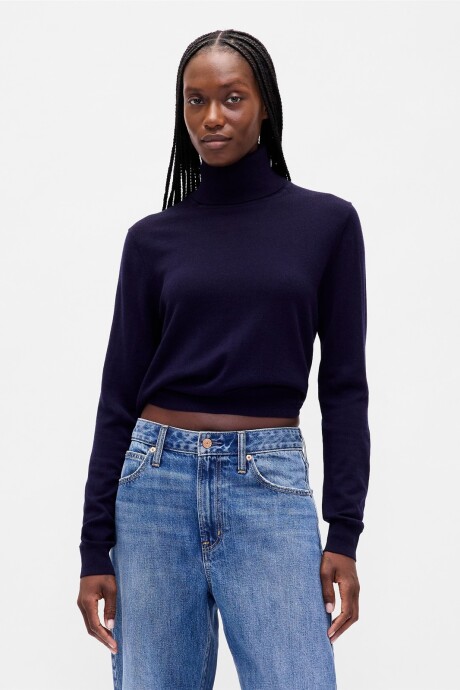 Buzo Polera Merino Mujer Navy Uniform