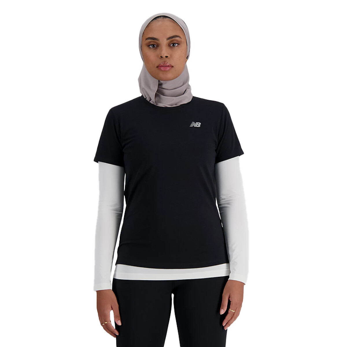 Remera New Balance Heathertech - Negro 