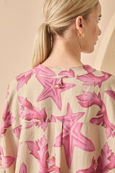 VESTIDO CAMISERO CRETA FUCSIA