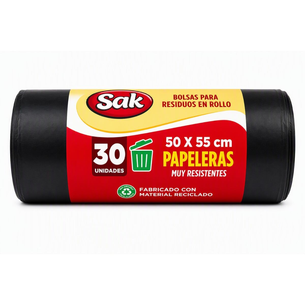 BOLSAS PARA RESIDUOS EN ROLLO SAK 50X55CM 30UND 