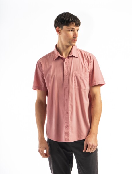 Camisa Algodón con Bolsillo Barcelona Rosa