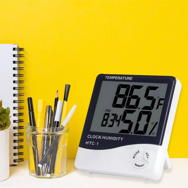 Medidor Temperatura Y Humedad Reloj Digital Varias Funciones Medidor Temperatura Y Humedad Reloj Digital Varias Funciones